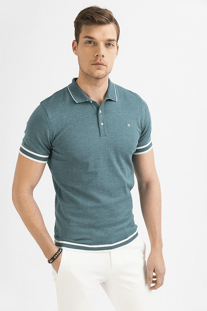 Erkek Mavi Polo Yaka Kisa Kollu Triko T Shirt T30002401m Marks Spencer