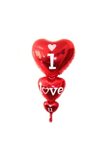 Partini Sec Buyuk I Love You Kalpli Kirmizi Balon Helyumla Ucan Trendyol