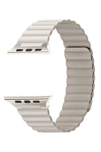 Elfia Apple Watch 5 Nesil 44 Mm Miknatisli Deri Loop Saat Kordonu Trendyol