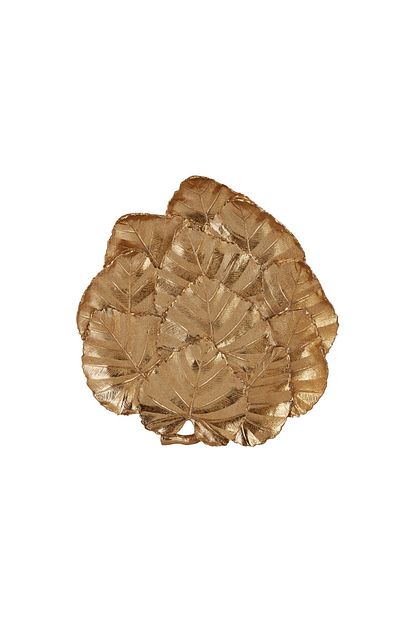 Karaca Yaprak Tabak 32x29x5 Cm Gold Trendyol