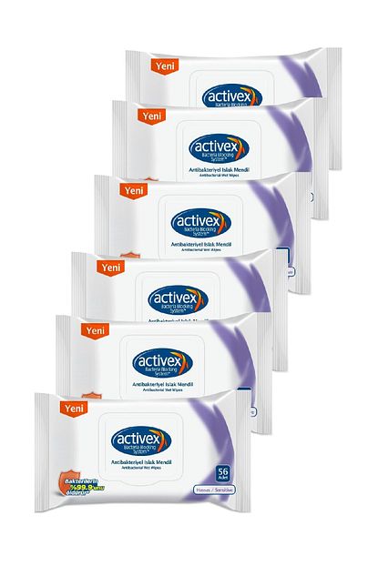 Activex Antibakteriyel Islak Mendil Hassas Kapakli 6 Paket Islak Mendil 336 Yaprak Trendyol