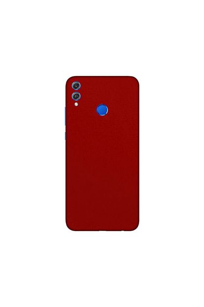 Huawei P Smart Plus 2018 Kirmizi Suet Telefon Kaplama Cep Modifiye Cep Telefonu Aksesuar