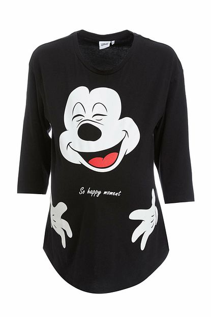 Defacto Kadin Siyah Mickey Mouse Lisansli Hamile Ust R0197az 20sp Bk27 Trendyol