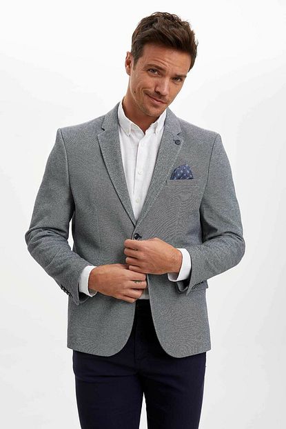 Defacto Erkek Lacivert Regular Fit Basic Blazer Ceket R2506az 20sp Nv64 Trendyol
