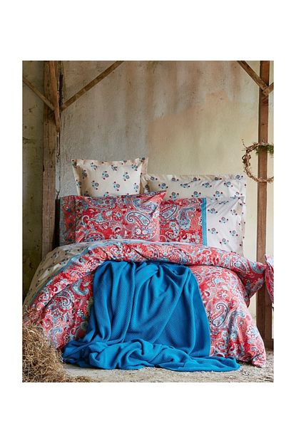 Karaca Home Mandila Mercan Cift Kisilik Orgu Battaniye Takimi Trendyol