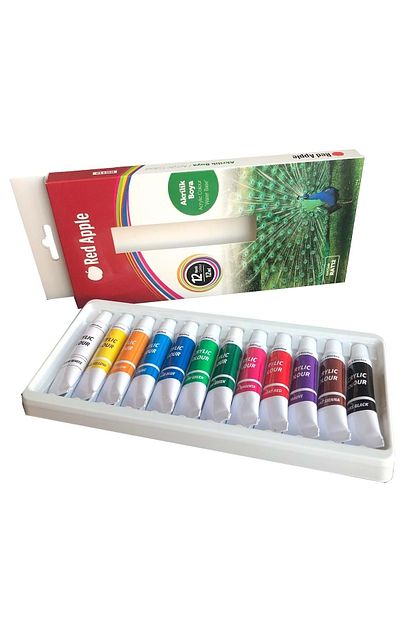 Red Apple Akrilik Boya Tup 12 Ml X 12 Renk Rat12 Trendyol