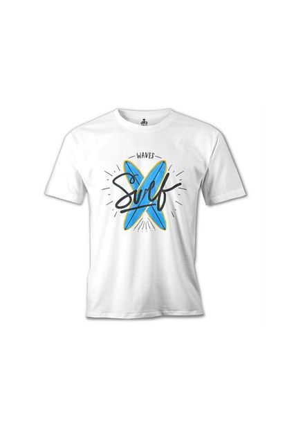 Lord T Shirt Waves Sorf Beyaz Erkek Tshirt Trendyol