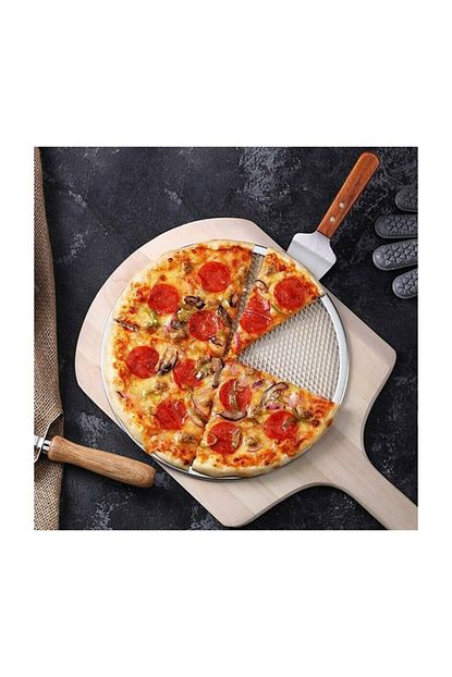 sahin pizza screen aluminyum paslanmaz pizza tavasi pizza tepsisi pizza teli esit isi 37 cm fiyati yorumlari trendyol