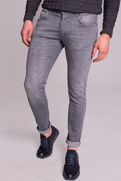 Dufy Gri Erkek Kot Pantolon Slim Fit Jeans Trendyol