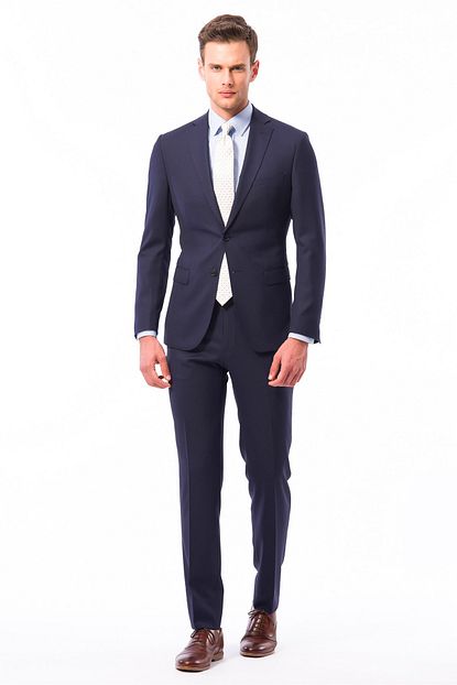 Dufy Lacivert Erkek Takim Elbise Slim Fit Trendyol