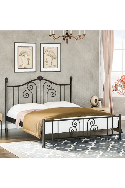Fano King 160x200 Ferforje Metal Karyola Cift Kisilik Ferforje Yatak Trendyol