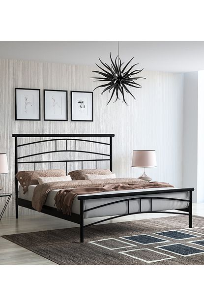 fano kenza 120x200 siyah tek kisilik ferforje tarz metal karyola fiyati yorumlari trendyol