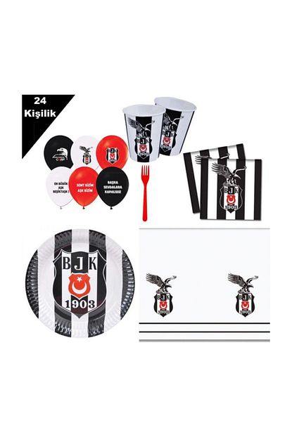 Partini Sec Besiktas 24 Kisilik 12 Parca Dogum Gunu Seti Malzemeleri Susleri Trendyol