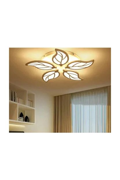 Isiksan Aydinlatma Modern Plafonyer Power Led Avize Yaprak Desenli Krom 3 Renk Trendyol