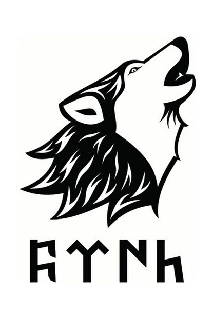 uluyan kurt silueti gokturkce turk yazisi oto sticker siyah