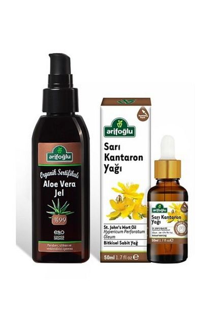 Arifoglu Organik Aloe Vera Jel 125 Ml Sari Kantaron Yagi 50 Ml 2 Li Set 2476633485640 Fiyati Yorumlari Trendyol
