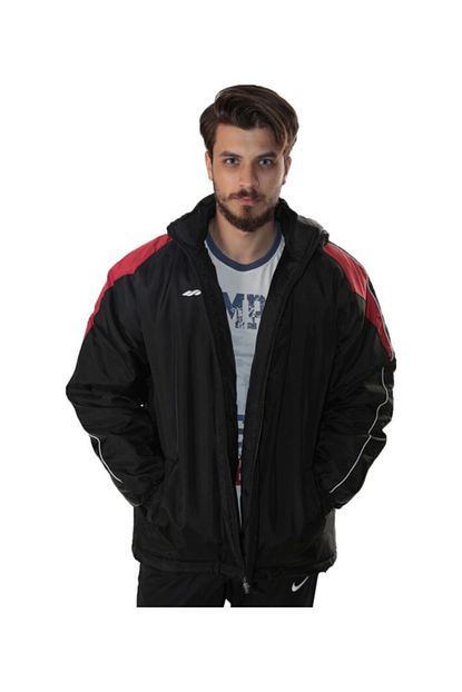 Sportive Erkek Fermuarli Siyah Kirmizi Kaban Mont 329006 Skb Trendyol