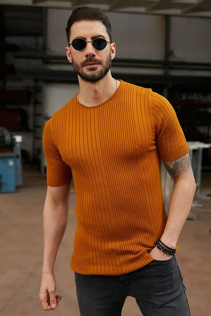 sateen men erkek hardal kalin ve ince