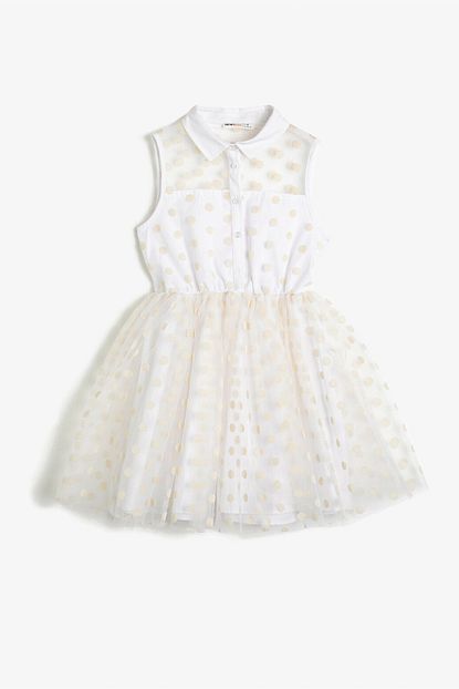 Koton Kids Ekru Kiz Cocuk Elbise Trendyol