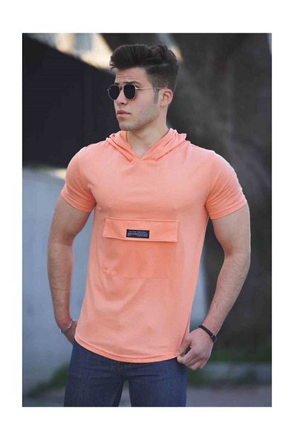 Madmext Pudra Erkek Kapsonlu Tisort 4611 Trendyol
