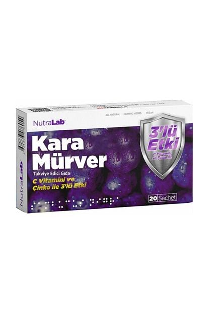 Natur 2 Kutu Nutralab Kara Murver C Vitamini Ve Cinko 3lu Etki 20 Sachet Trendyol