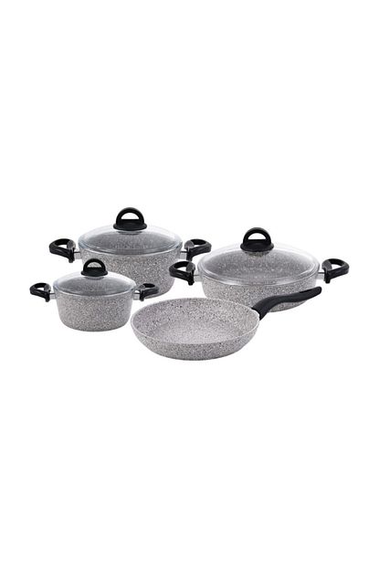 Emsan Premium Granit 7 Parca Tencere Seti Grey Trendyol