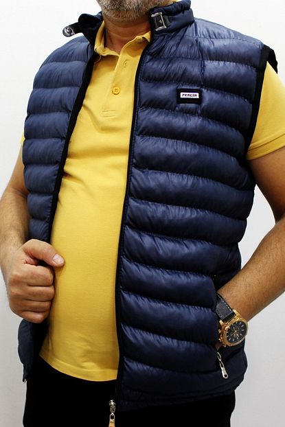 Butiksinope Erkek Puf Yelek Dik Yaka Laci Trendyol