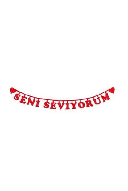 Partini Sec 1 Adet Kirmizi Kece Seni Seviyorum Yazi Romantik Hediyeler Trendyol