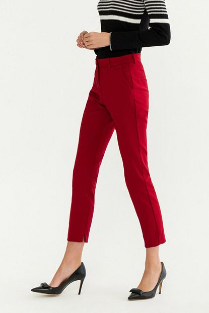 Adl Kadin Bordo Cepli Pantolon 15326539080012 Trendyol