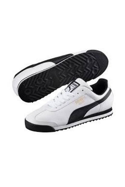 puma roma basic white black