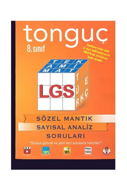 Tonguc Akademi Yayinlari 8 Sinif Sozel Mantik Sayisal Analiz Sorulari Trendyol