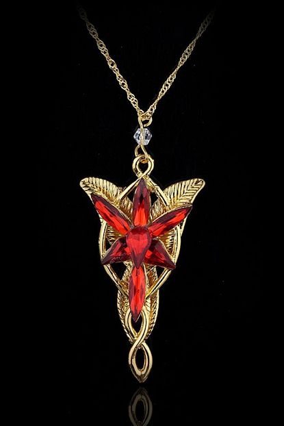 Vipbt Arwen Evenstar Aksam Yildizi Yuzuklerin Efendisi Elf Hobbit Cosplay Kolye Kirmizi Trendyol