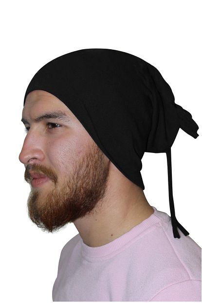 Butikgiz Erkek Siyah Renkli Penye Bere Trendyol
