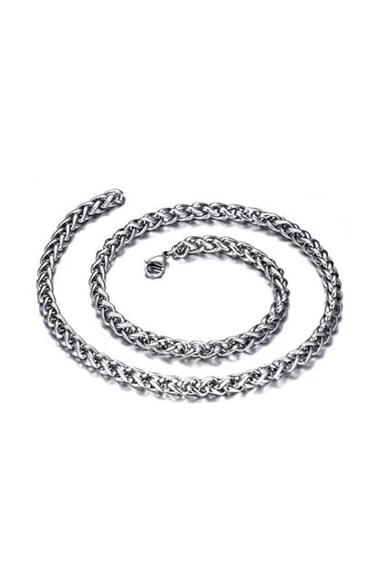 Chavin Burgu 8 Mm Kalin Celik Erkek Zincir Kolye Cy83 Trendyol