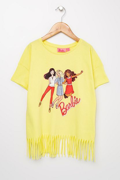 Barbie Pl Kiz Cocuk Bisiklet Yaka Tisort Boyner 504398187 Trendyol