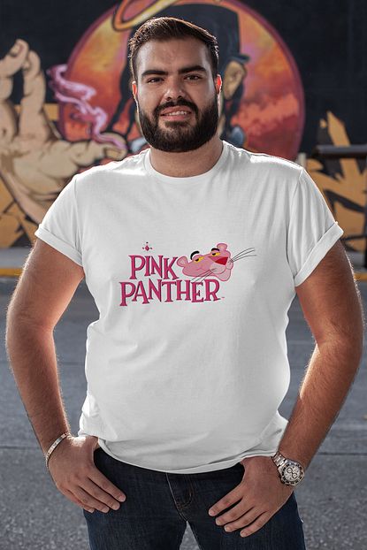 Angemiel Wear Pembe Panter Beyaz Erkek Pamuklu Buyuk Beden Tisort A00046tebbkb Trendyol
