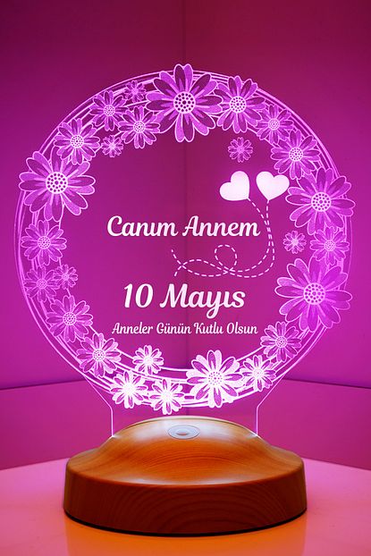 Sevgilambasi Canim Annem Anneler Gunu Hediyesi Papatya 3d Led Lamba Trendyol