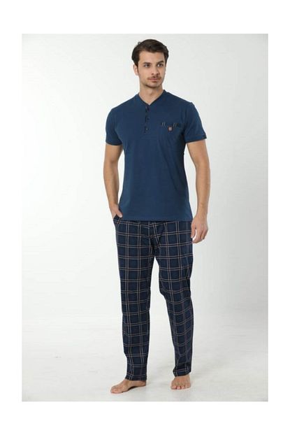 Erse Erkek Kisa Kol Penye Pijama Takimi 515 Trendyol