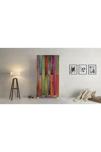Vivense Stil Iki Kapili Gardrop Renkli Trendyol