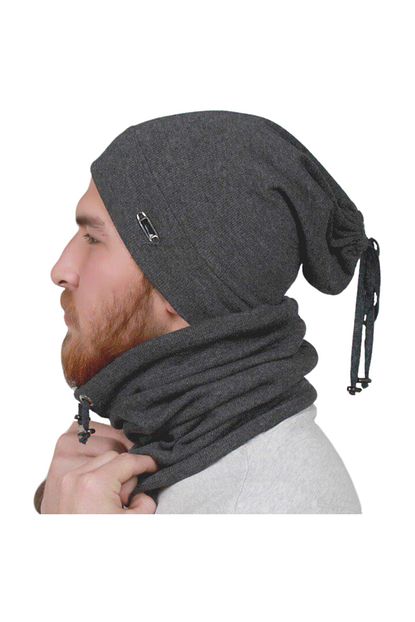 Butikgiz Erkek Fume Renkli Bere Boyunluk Trendyol