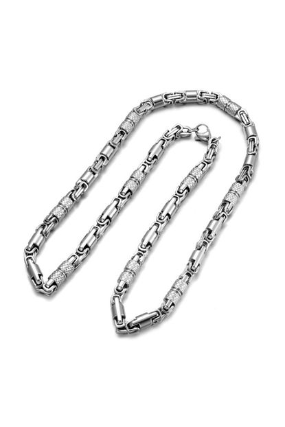 Chavin Kral Gri Celik Erkek Zincir Dy72by 6 Mm Trendyol