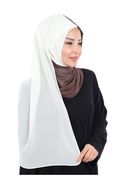 Ayse Tasarim Aisha S Design Iki Renkli Pratik Sifon Sal Trendyol