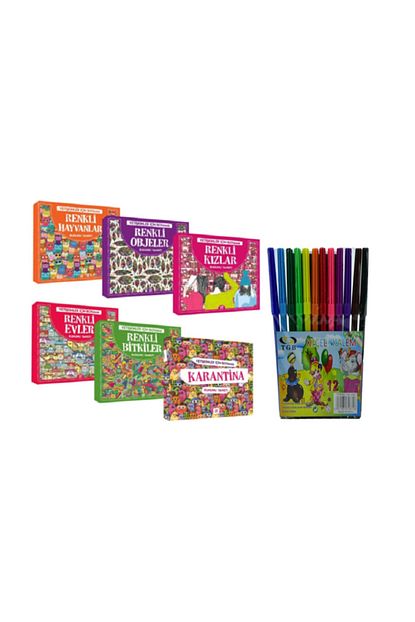 Dokuz Yayinlari Yetiskinler Icin Boyama Mandala 6 Kitap 12 Li Keceli Kalem Trendyol