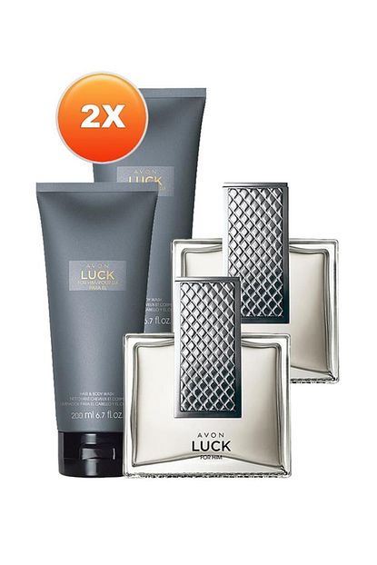 Avon Luck Erkek Parfum Ve Sac Vucut Sampuani Hediye Paketi Ikili Set Trendyol