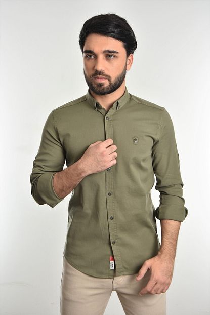 Liwali Haki Erkek Cepsiz Tek Renk Gomlek Trendyol