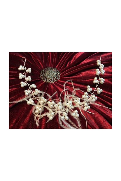 Sezer Mix Art 28 Cm Inci Ve Ortasi Tuylu Nikah Taci Gelin Taci Tac Sac Aksesuari Trendyol