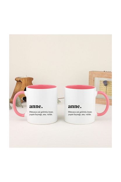 Mmashop Anneler Gunu Ikili Pembe Kupa Bardak Trendyol
