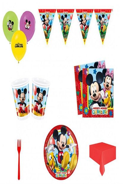 Mickey Minnie Mouse Dogum Gunu Parti Malzemeleri Susleri Seti 24 Kisilik Trendyol