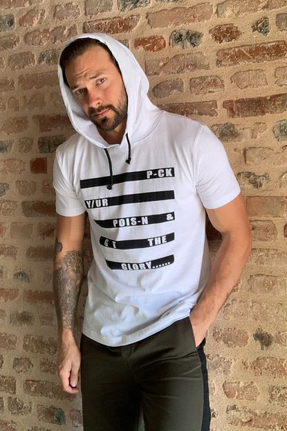 Trendyol Man Beyaz Erkek Baskli Kapusonlu T Shirt Tmnss20ts1098 Trendyol
