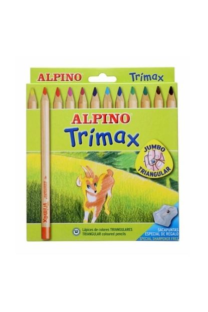 Dolphin Alpino Trimax Ucgen Sekilli Jumbo Kuru Boya 12 Renk Trendyol